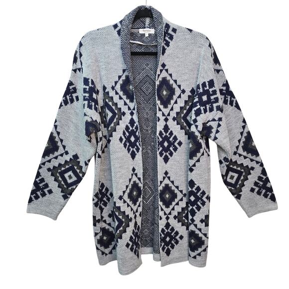 Bartolini Wool Cardigan Womens Large Equestrian South Western Aztec Tribal Long - Picture 1 of 11